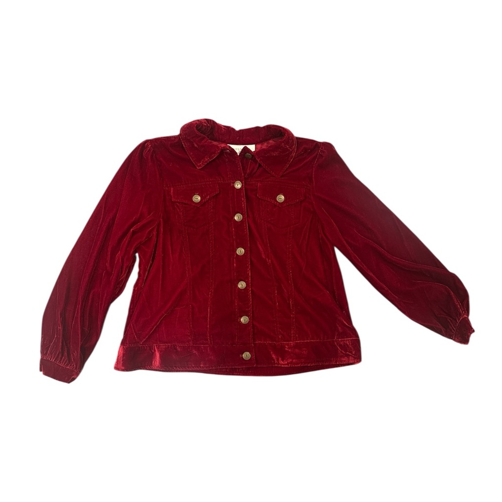 Skye's the Limit Velour Red Blouse